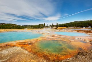 Traveling in Yellowstone Park